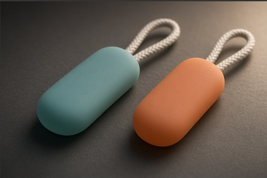A sealed translucent capsule on a quiet backlit surface